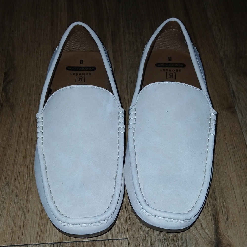George Men's White Slip-On Loafers